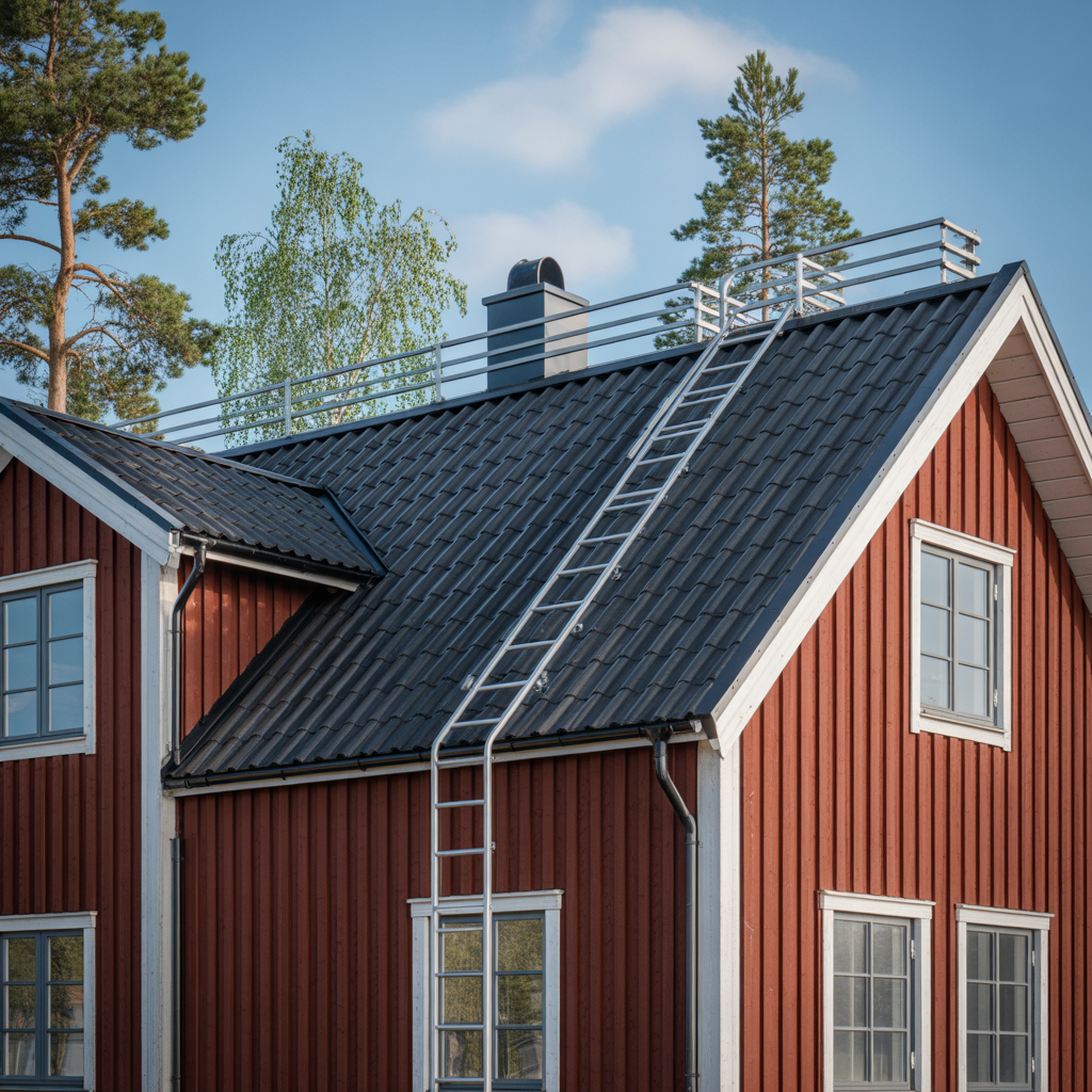 montera taksakerhet taksteg glidskydd och nockracke guide