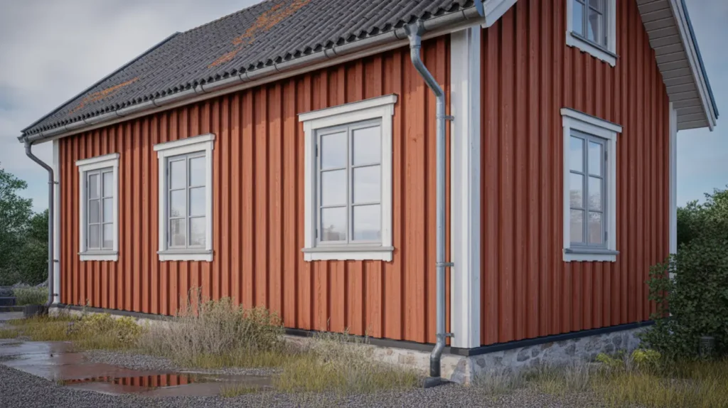 byte av panel och m lning av tr fasad i ytterj rna j rna