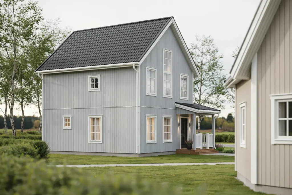 l ggning av nytt shingeltak p villa i ytterj rna
